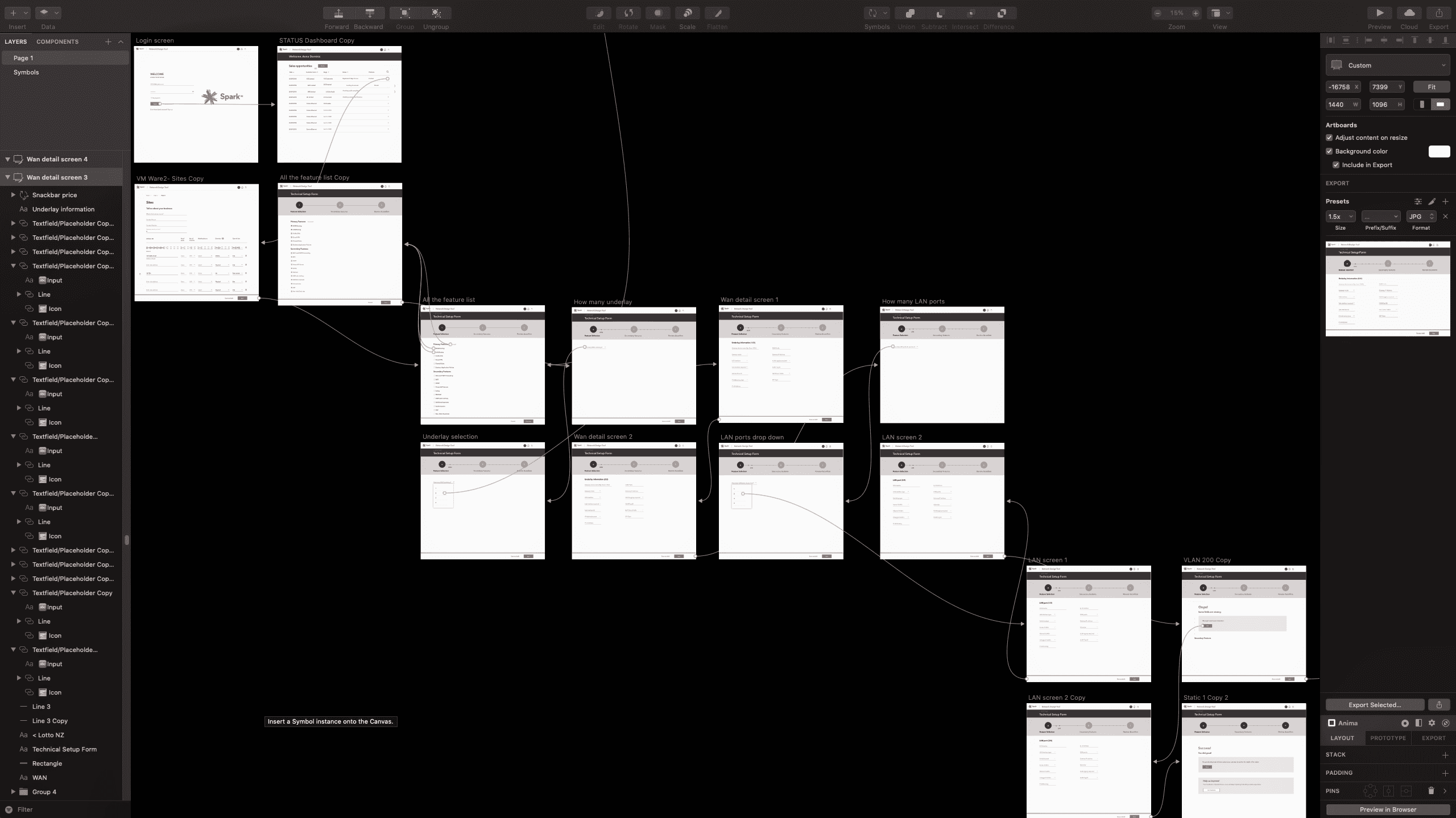 Rapid low fidelity prototyping and user flow