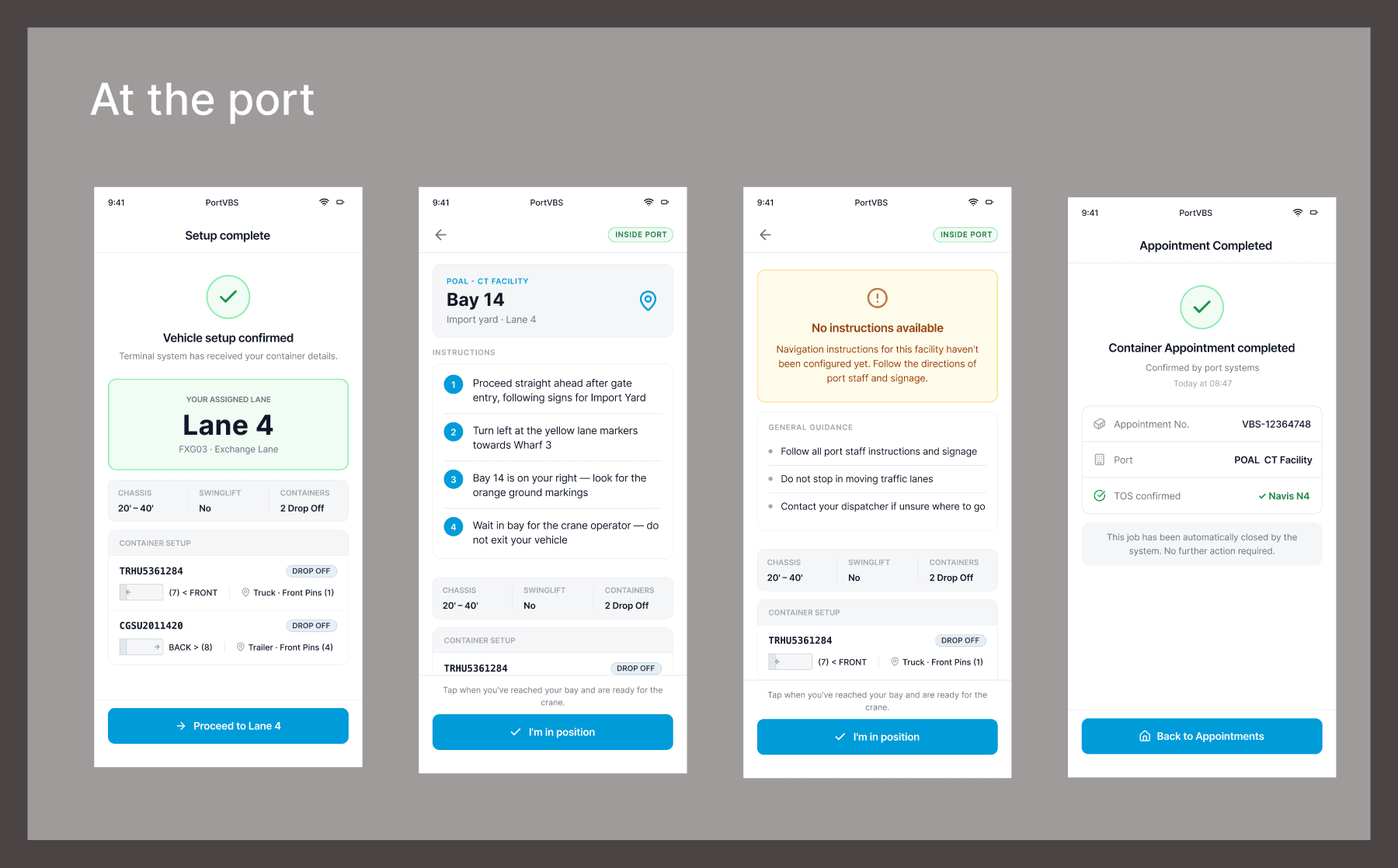 Figma: exchange-kiosk and at-the-port driver flow