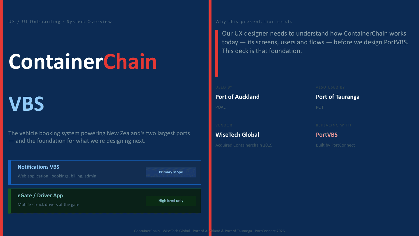 PortVBS replacing ContainerChain VBS at Port of Auckland and Port of Tauranga